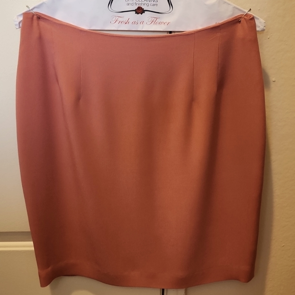 Casual Corner Silk Pink/Orange Skirt Size 10